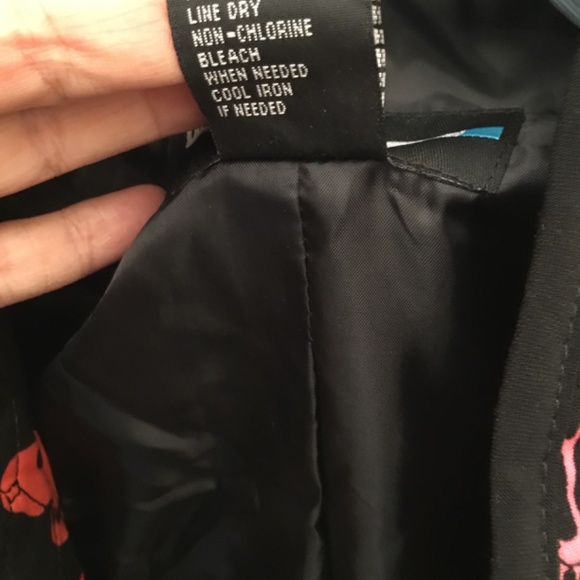 Requirements Quilted Jacket Women Black Pink Butterfly Print size L - Picture 5 of 7